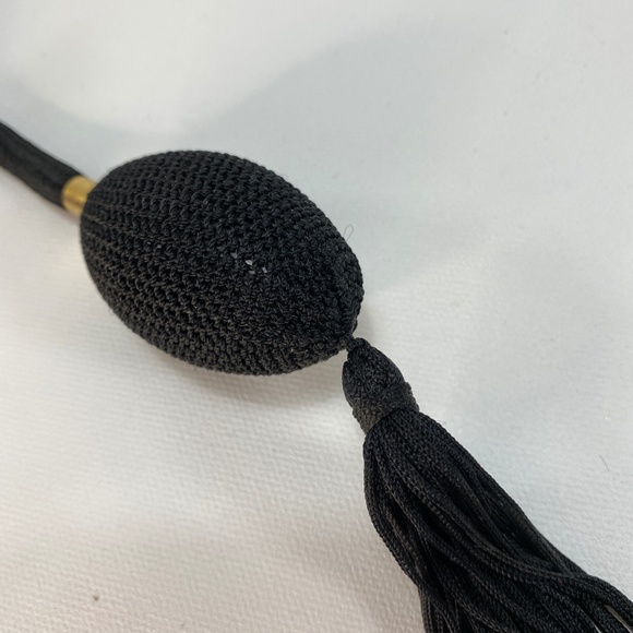 Vtg Royal Limited Cobalt Crystal Perfume Atomizer Bottle Iridescence Tassel - Picture 8 of 16